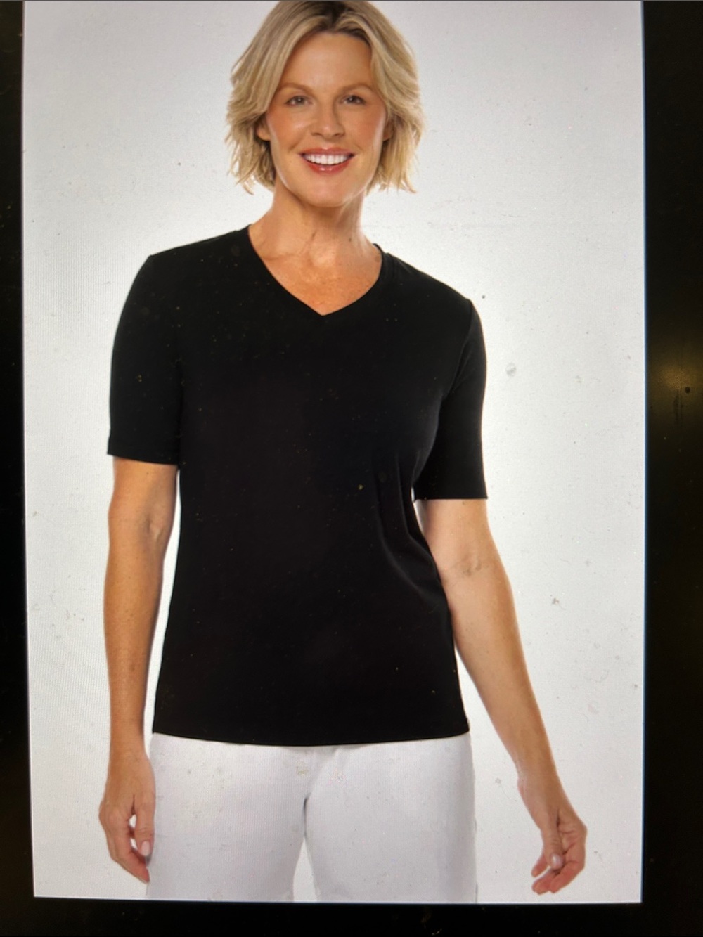 Coolibar Morada Everyday Short Sleeve  v-neck t-shirt
